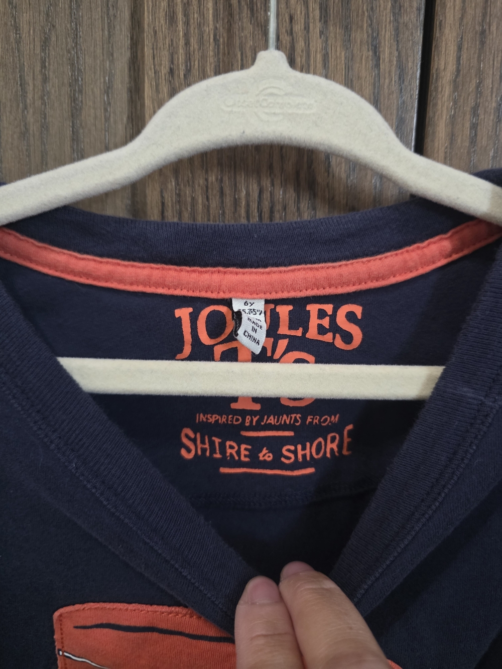 Joules Navy Long Sleeve Tee with Red Phone Booth and Dog Graphic - Picture 2 of 3